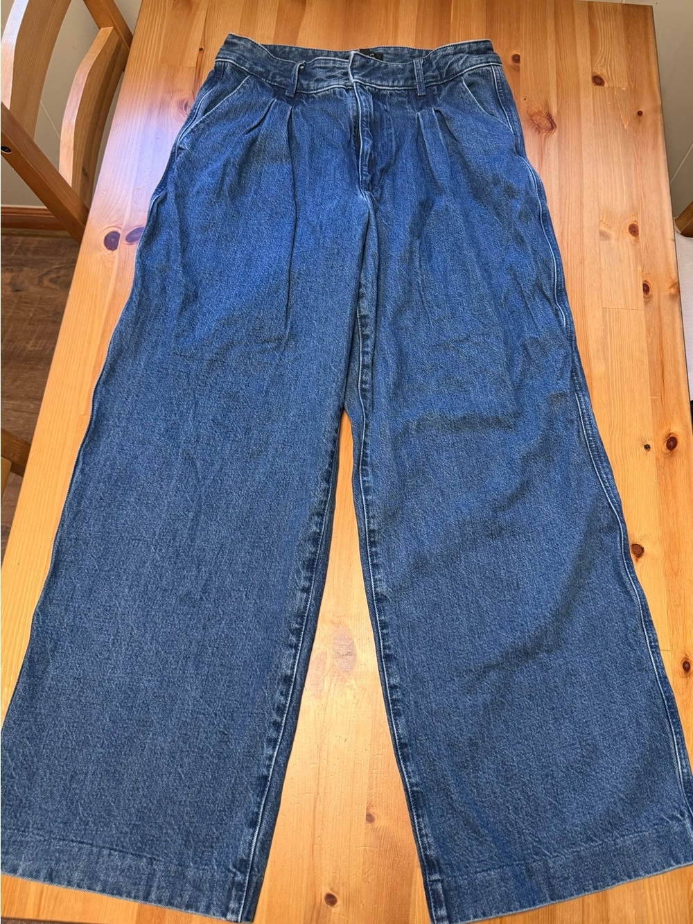 Banana Republic Woman’s- Wide-Leg Blue Denim Jeans